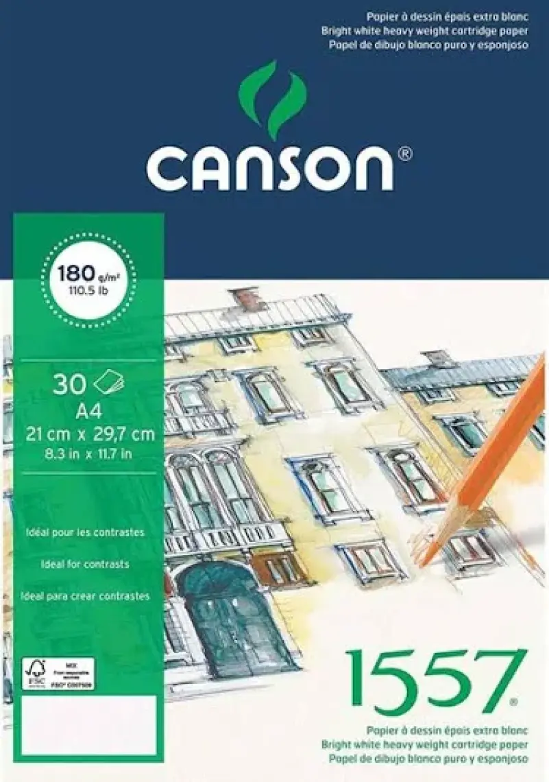 Canson 1557 Desen Çizim Defteri 180Gr. 20 Yaprak, A4