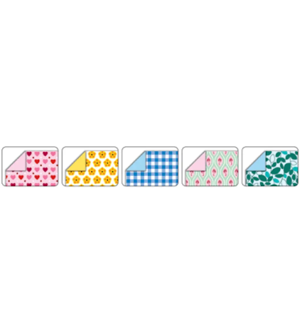 Folia Origami Kağıdı 5 Desen 50 Adet Kağıt Sweet 20 X 20 cm