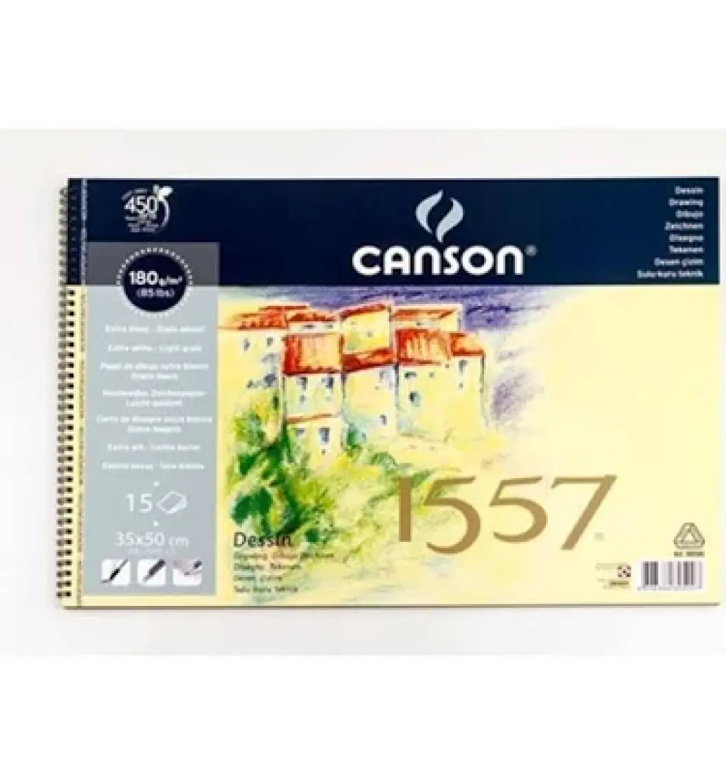 Canson 1557 Desen Çizim Defteri 180GR. 15 Yaprak. 35X50CM