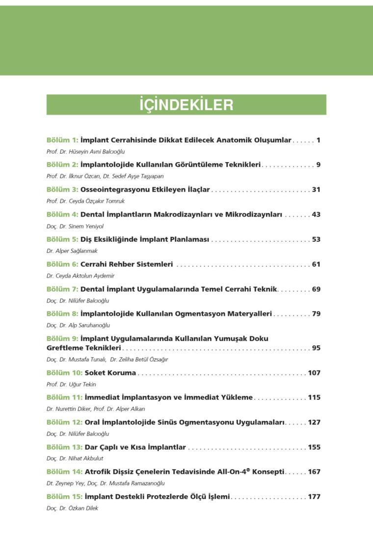 Implantoloji Akıl Notları - Nilüfer Balcıoğlu