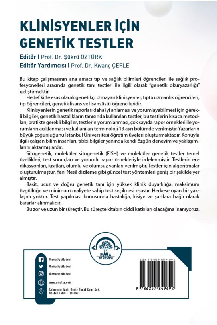 Klinisyenler Için Genetik Testler
