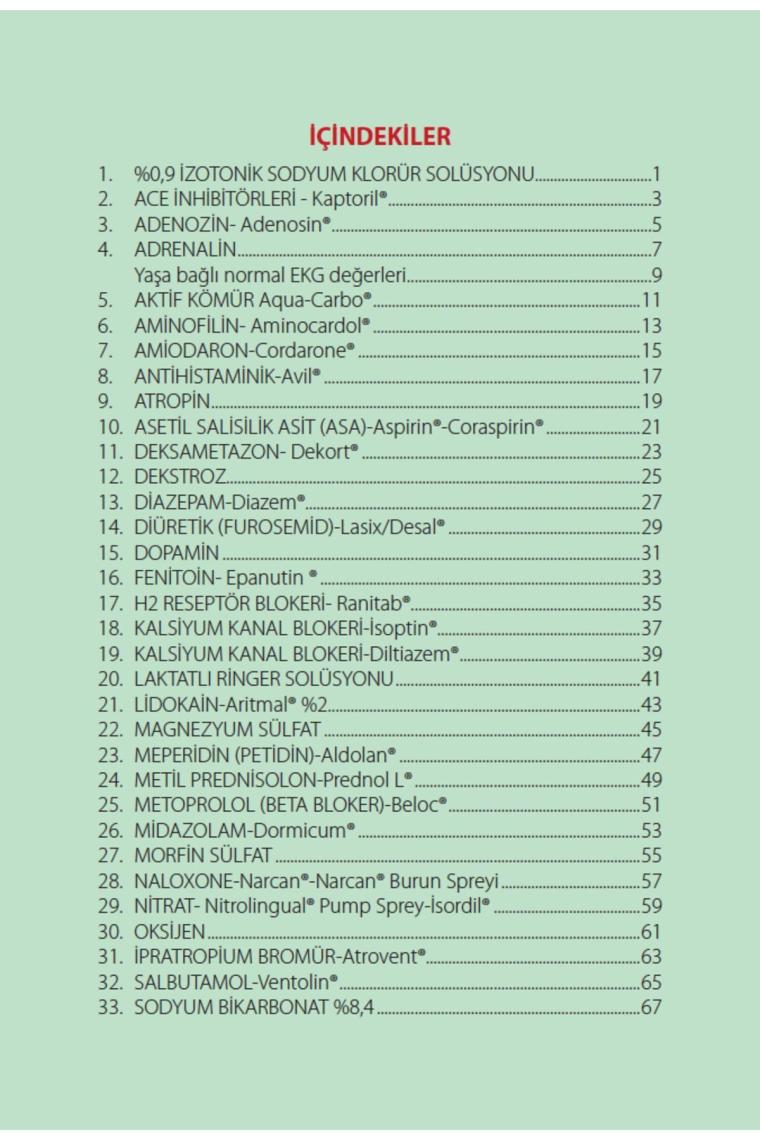 Hastane Öncesi Acil Bakımda İlaç Kartları