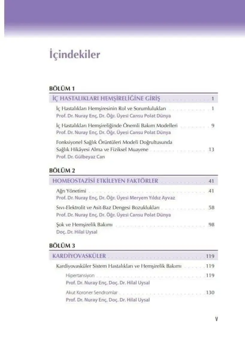 İç Hastalıkları Hemşireliği - Genişletilmiş ve Güncellenmiş 3. Baskı - Nuray Enç