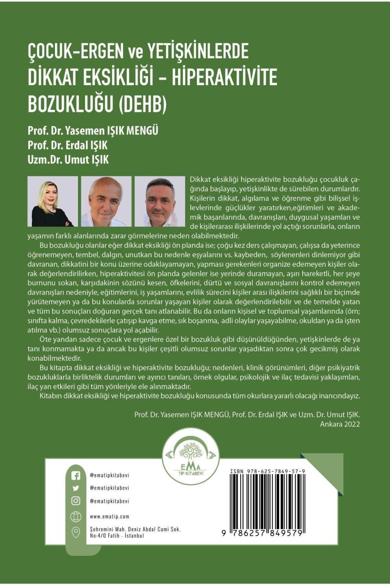 Çocuk - Ergen Ve Erişkinlerde Dikkat Eksikliği - Hiperaktivite Bozukluğu (dehb)