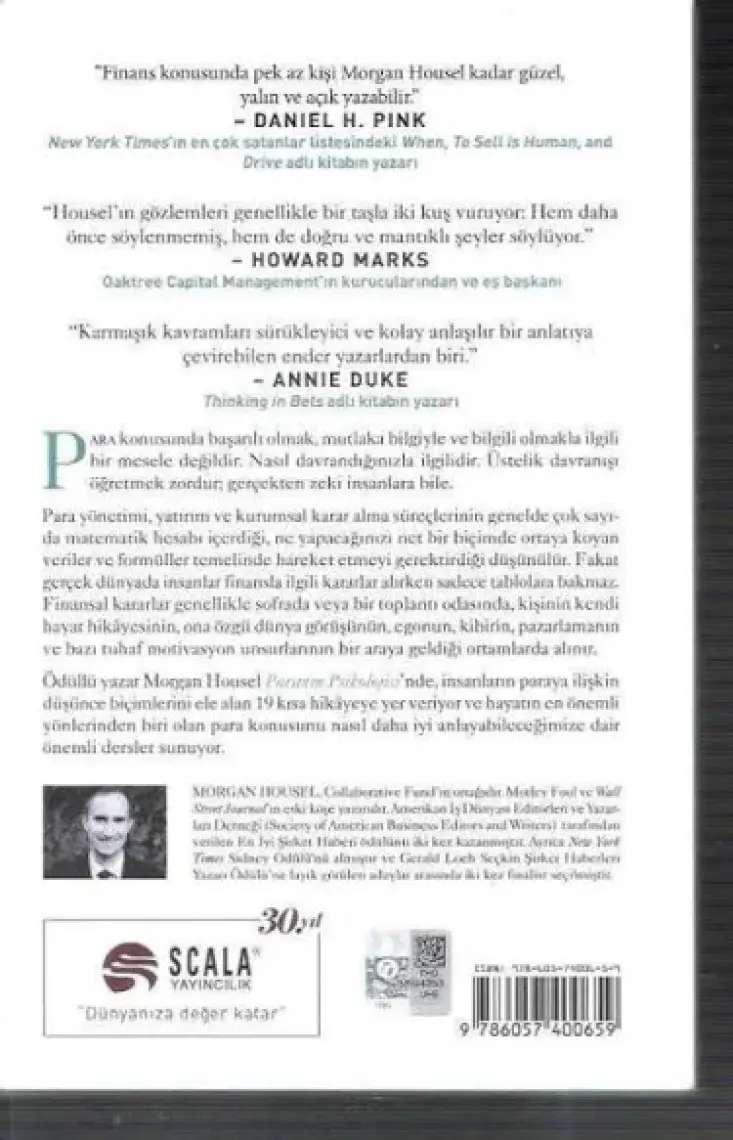 Paranın Psikolojisi - Servet, Açgözlülük ve Mutluluk Üzerine Sonsuza Dek Değişmeyecek Dersler - Morgan Housel
