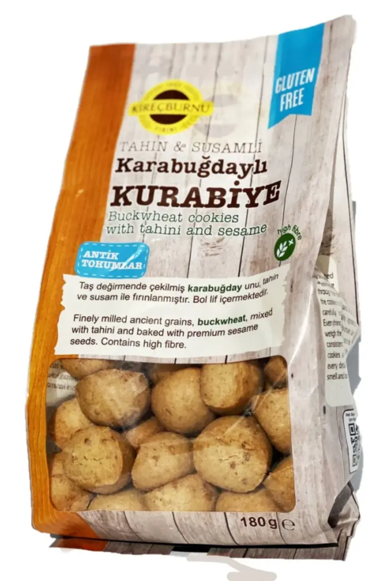 Kireçburnu Fırını Tahinli & Susamlı Karabuğdaylı Kurabiye (Glutensiz) 180 gr x 2 Paket