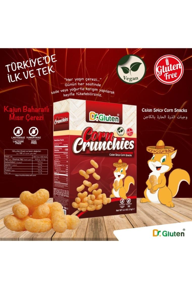 Dr. Gluten Glutensiz Kajun Baharatlı Mısır Çerezi 75 G
