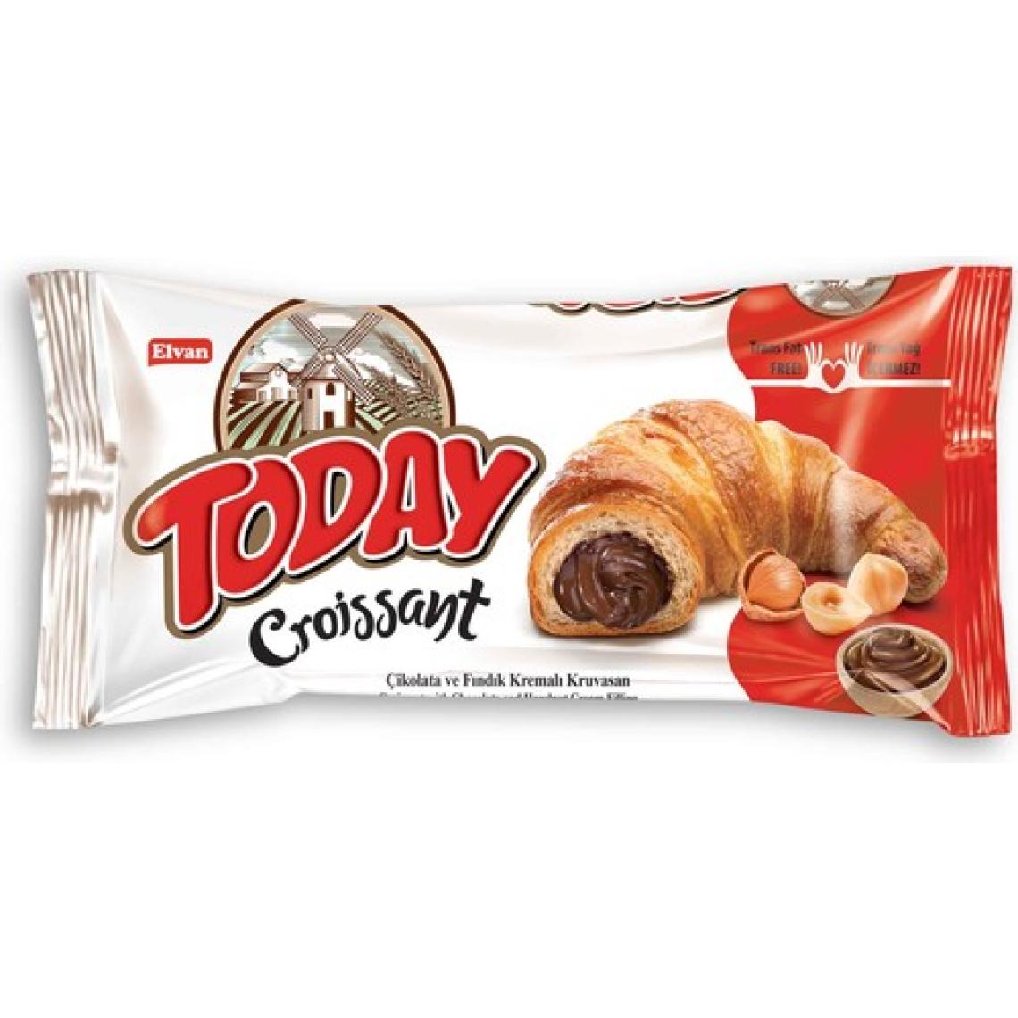 Elvan Today Kruvasan Çikolatalı 40 Gr. 20 Adet (1 Kutu)