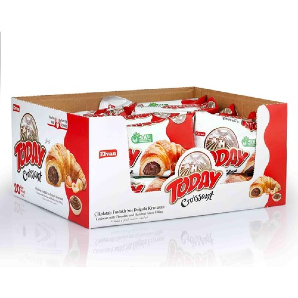 Elvan Today Kruvasan Çikolatalı 40 Gr. 20 Adet (1 Kutu)