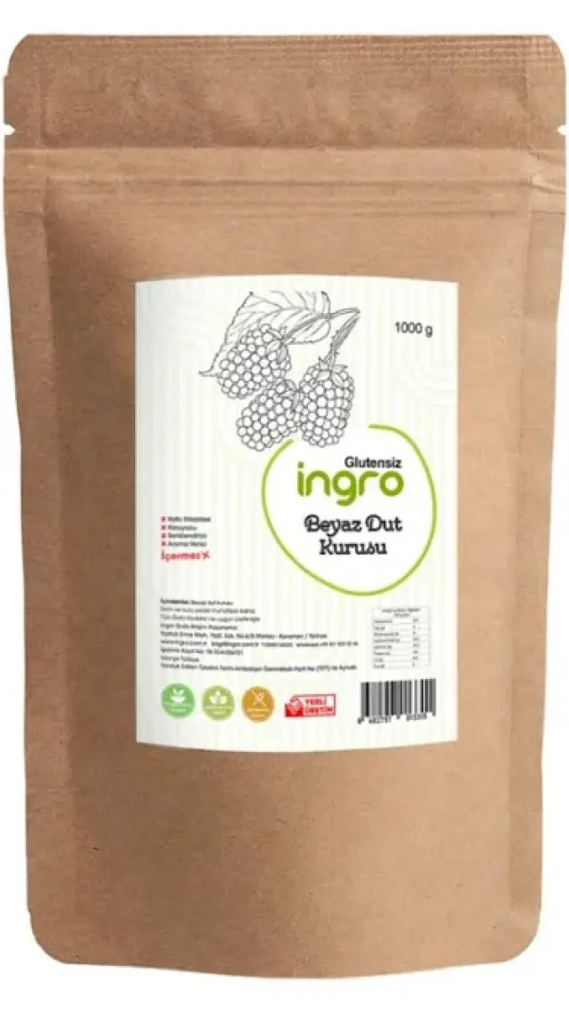 Glutensiz Beyaz Dut Tozu 1000 G