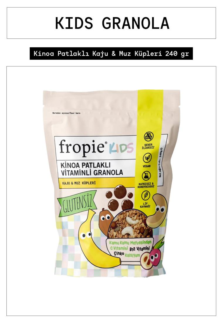 Kids Granola - Kaju & Muz Küpleri 240gr