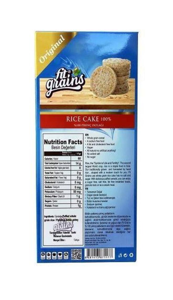Fit grains Rice Cake 160 gr