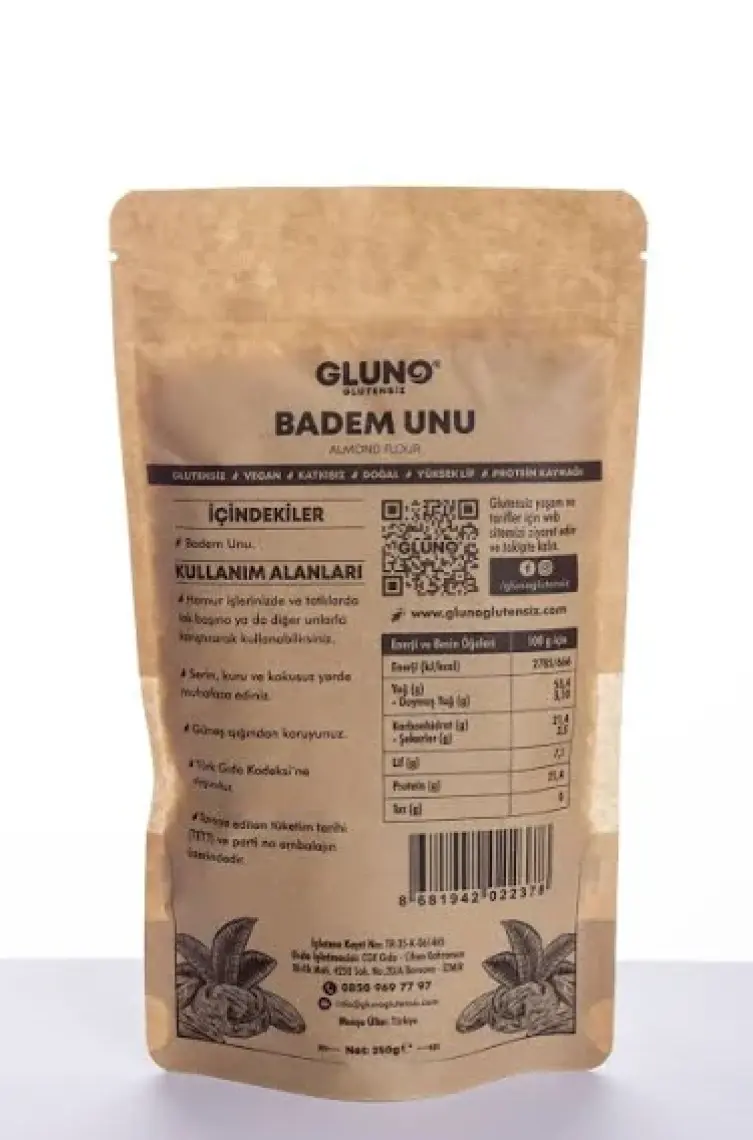 Gluno Glutensiz Badem Unu 250 gr