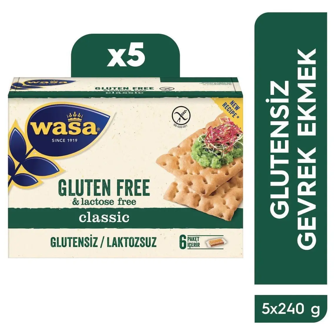 Wasa Glutensiz Gevrek Ekmek 5'li