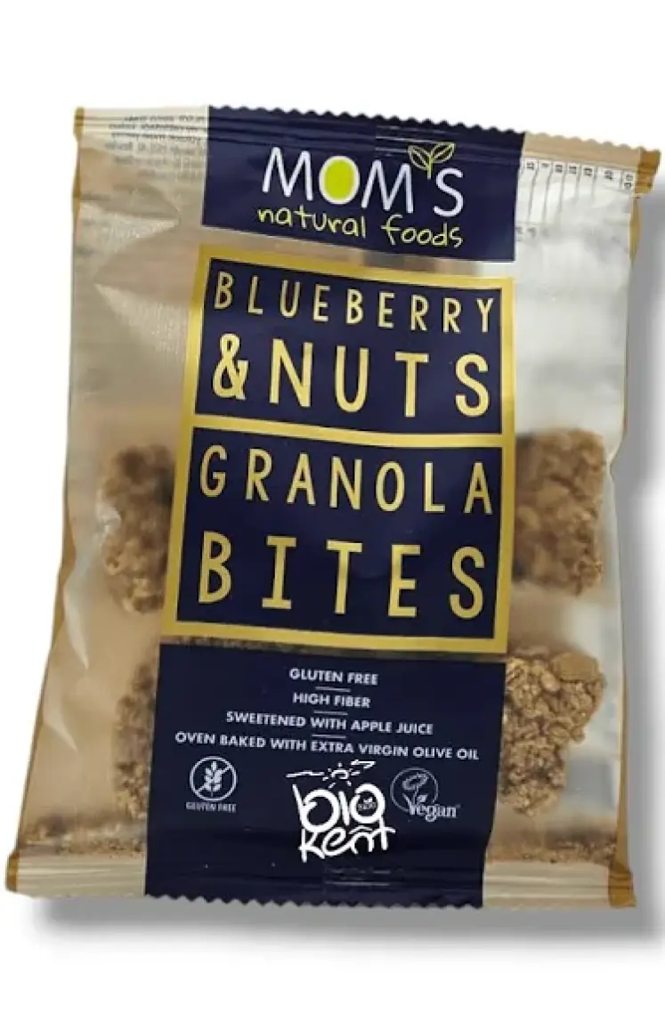 Moms Natural Foods Glutensiz Yaban Mersini & Yemiş Granola Bites