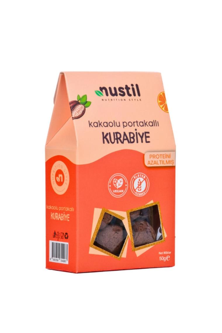 Proteini Azaltılmış Glutensiz Kakaolu Portakallı Kurabiye 50 gr