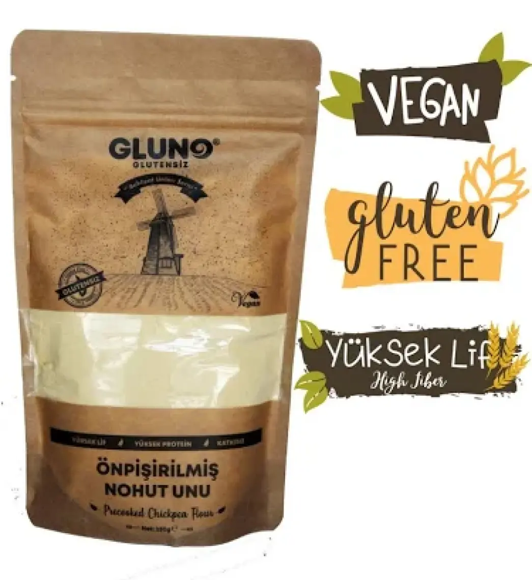 Gluno Glutensiz Önpişirilmiş Nohut Unu 250 gr