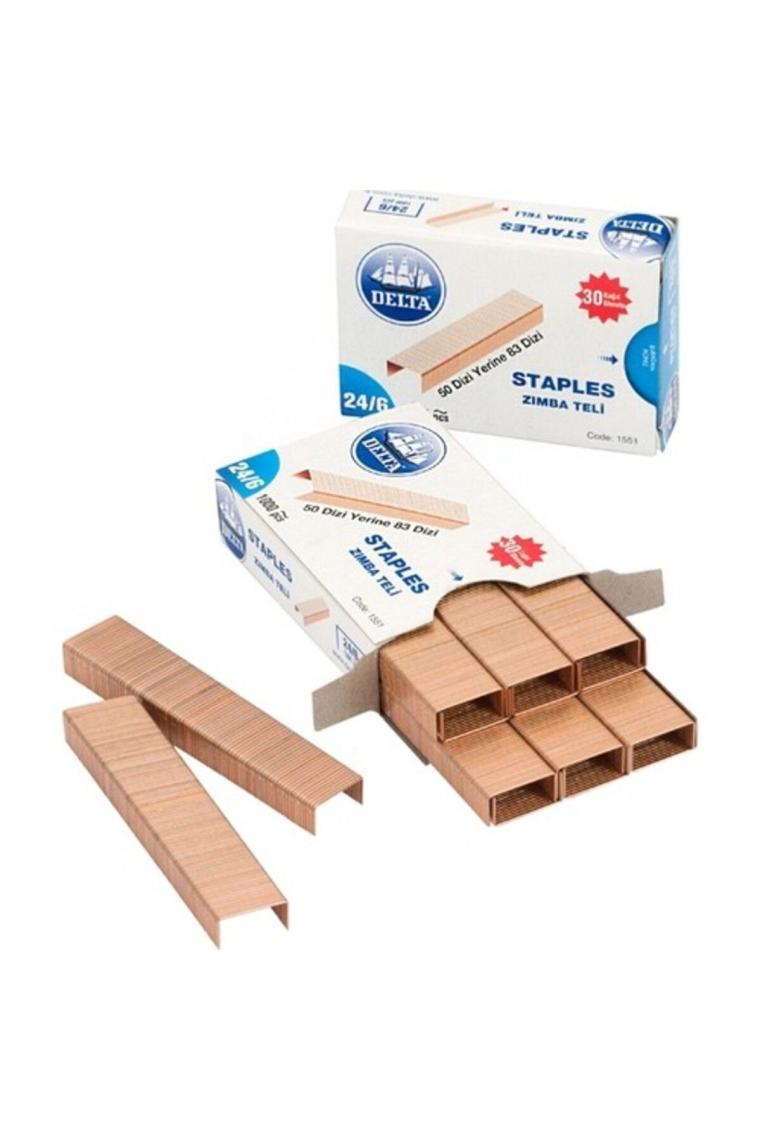 Bakır Zımba Teli 24/6 1000 Lik 10 Paket