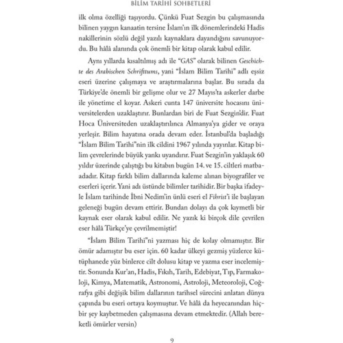 Bilim Tarihi Sohbetleri - Fuat Sezgin