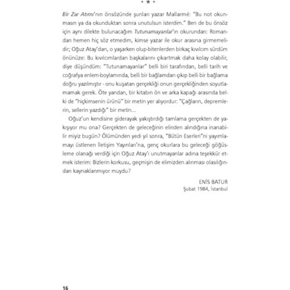 Tutunamayanlar - Oğuz Atay