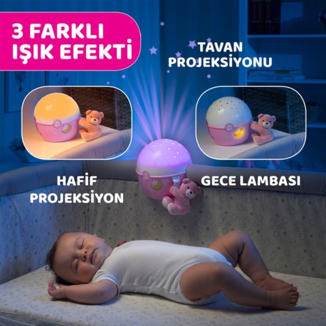 Chicco Yıldızların Yanında Projektör Dönence Pembe