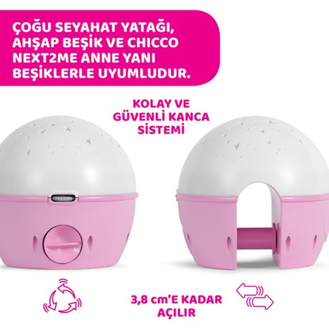 Chicco Yıldızların Yanında Projektör Dönence Pembe