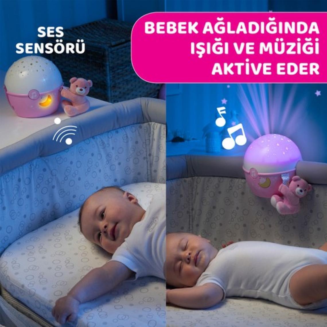 Chicco Yıldızların Yanında Projektör Dönence Pembe