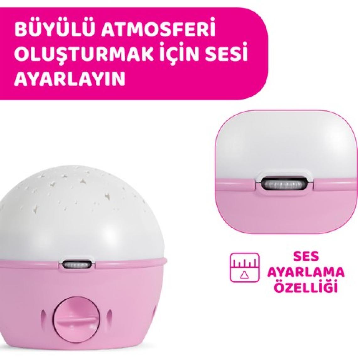 Chicco Yıldızların Yanında Projektör Dönence Pembe