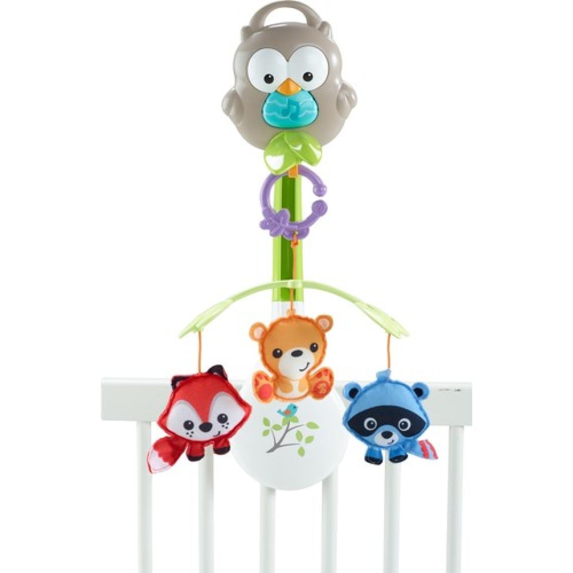 Fisher-Price 3'ü 1 Arada Baykuş Dönence Müzikli Beşik Dönencesi Bebek Arabası Dönencesi ve Yanınızda Taşıyabileceğiniz Oyuncak Bir Arada CDM84