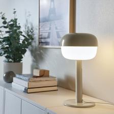 BLASVERK 36 Cm Bej Masa ve Gece Lambası Abajur