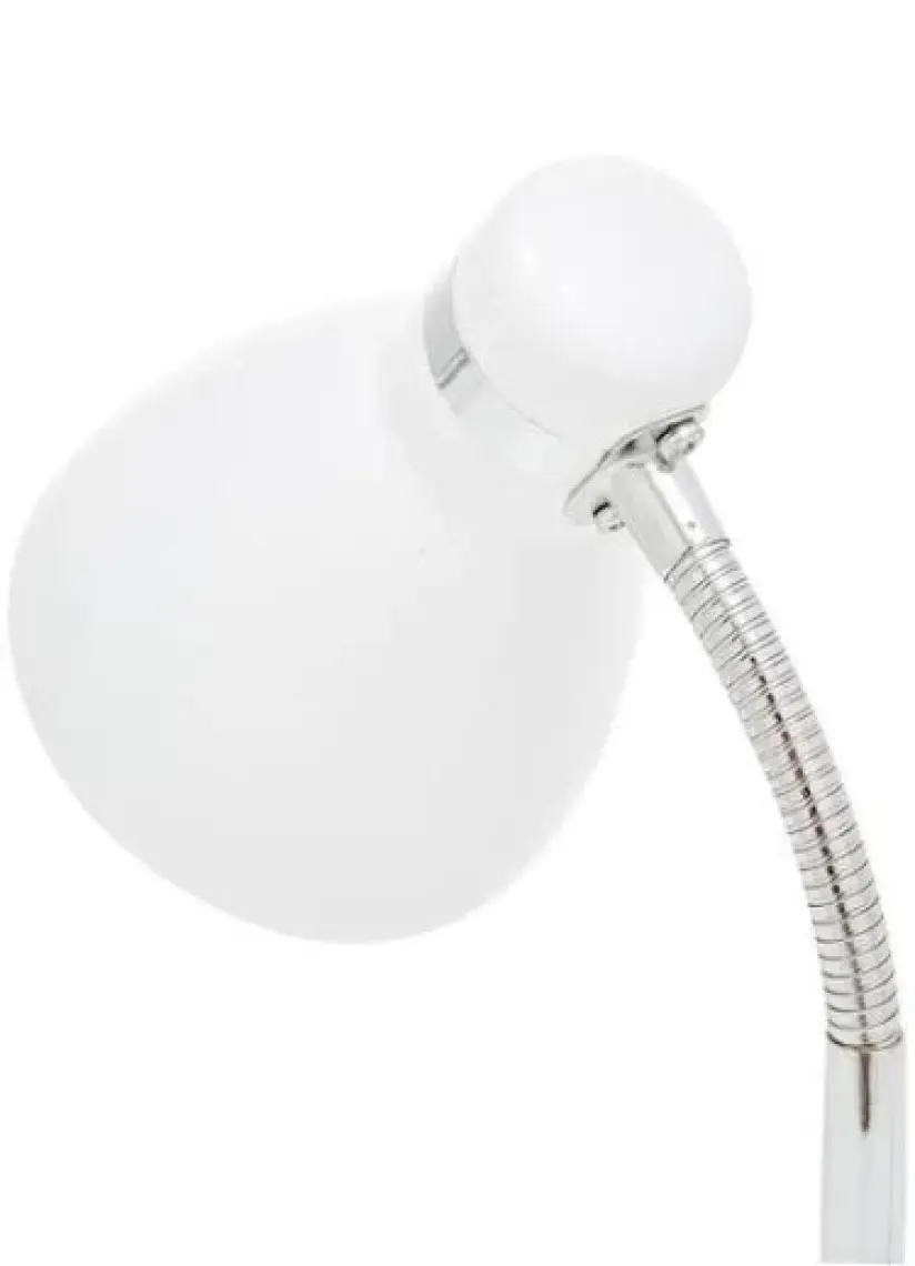 Modern Krom Spiralli Masa Lambası - Beyaz