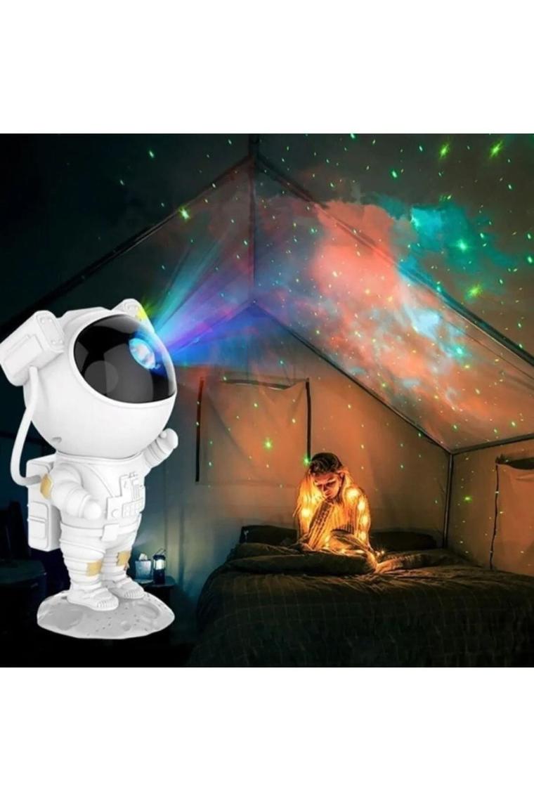 Gece Lambası Yıldız Projektör Astronot Işıklı Galaksi Samanyolu Projeksiyon Kumandalı