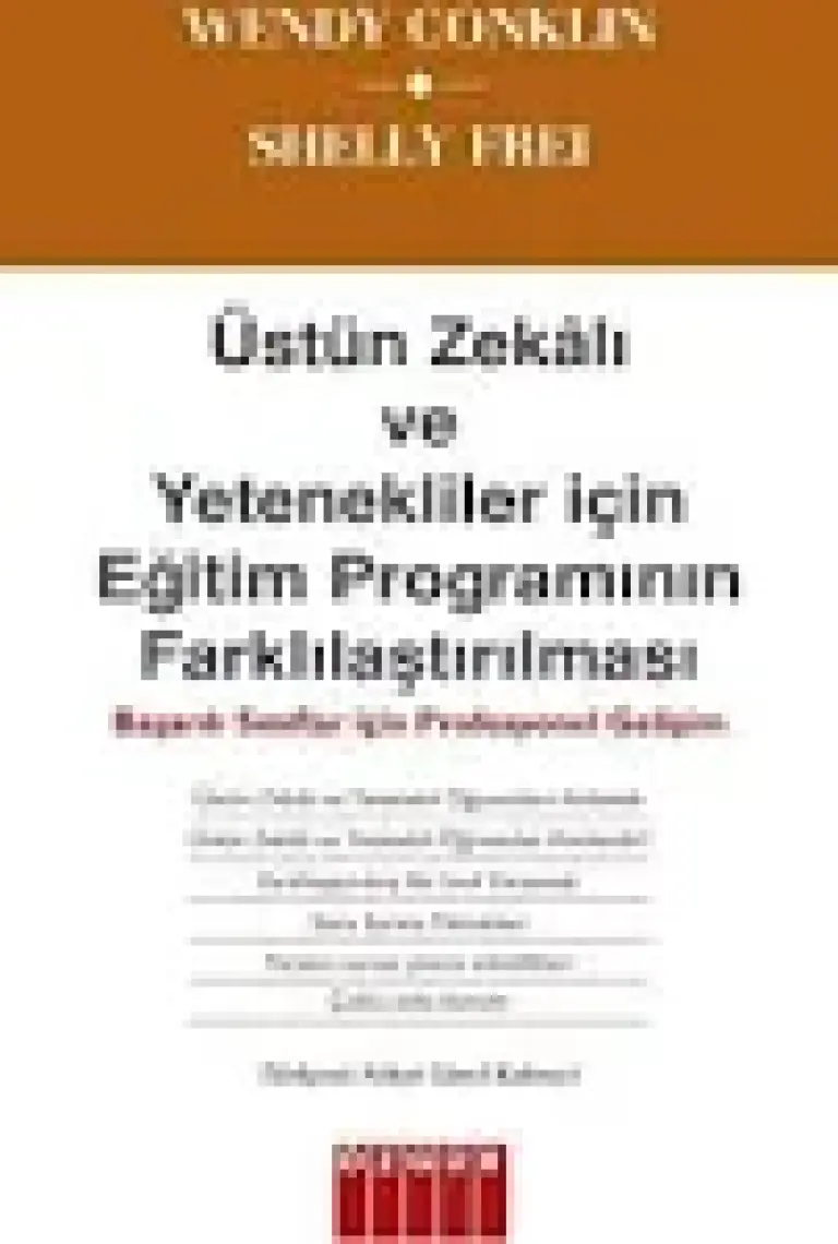 Üstün Zekalı Ve Yetenekliler İçin Eğitim Programının Farklılaştırılması-Shelly Frei