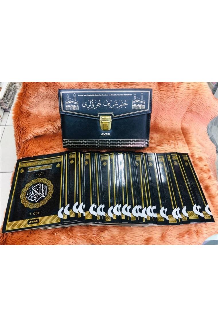 Rahle Boy 30 Cüz (2 Renk, Şamua, Özel Suni Deri Taşıma Çantası ile Birlikte) (AYFA-018)
