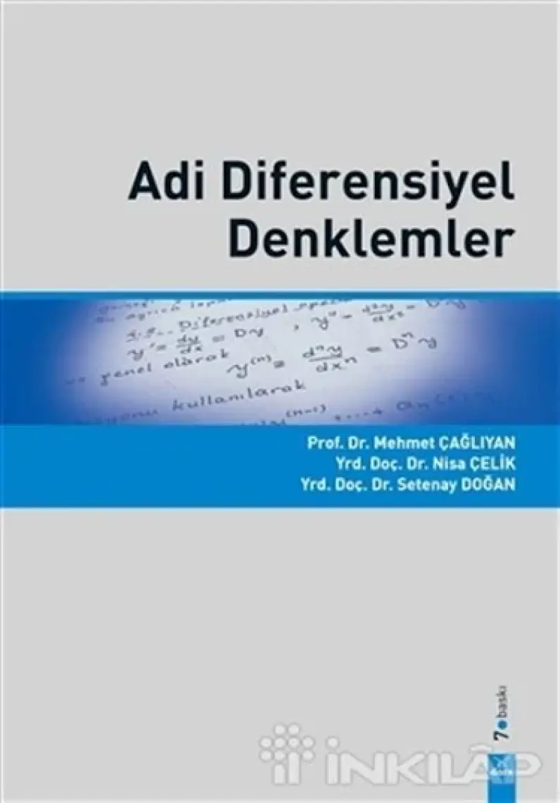 Adi Diferensiyel Denklemler - Mehmet Çağlıyan