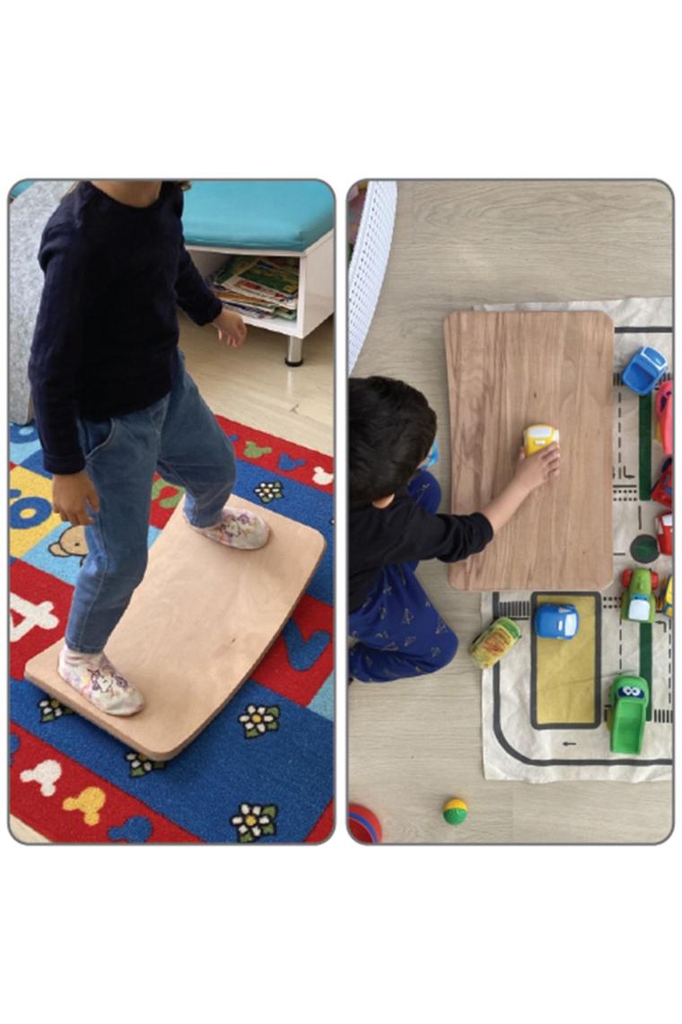 Fagus Wood Ahşap Denge Tahtası, Montessori Balance Board, Çocuklar ve Yeni Başlayanlar Için Oyun Tahtası
