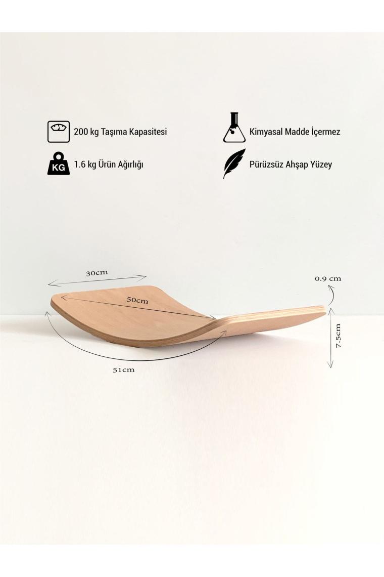 Fagus Wood Ahşap Denge Tahtası, Montessori Balance Board, Çocuklar ve Yeni Başlayanlar Için Oyun Tahtası