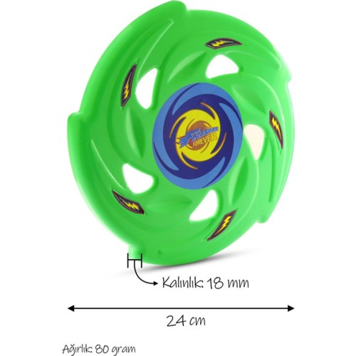 Telvesse Frizbi Fırlatma Diski Disk Atma Oyunu Çocuk Yetişkin Plaj Bahçe Oyuncak 24 cm Yeşil