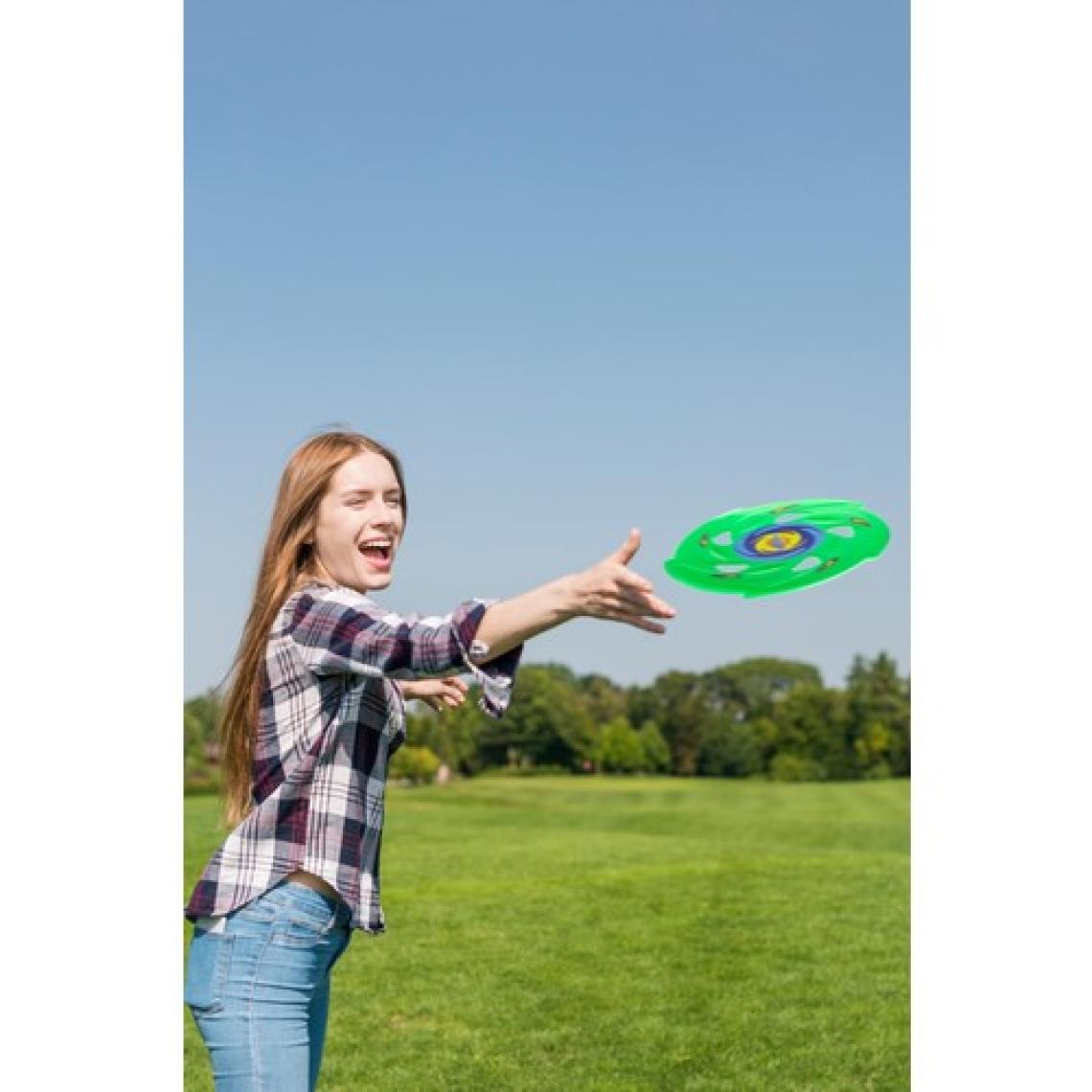 Telvesse Frizbi Fırlatma Diski Disk Atma Oyunu Çocuk Yetişkin Plaj Bahçe Oyuncak 24 cm Yeşil
