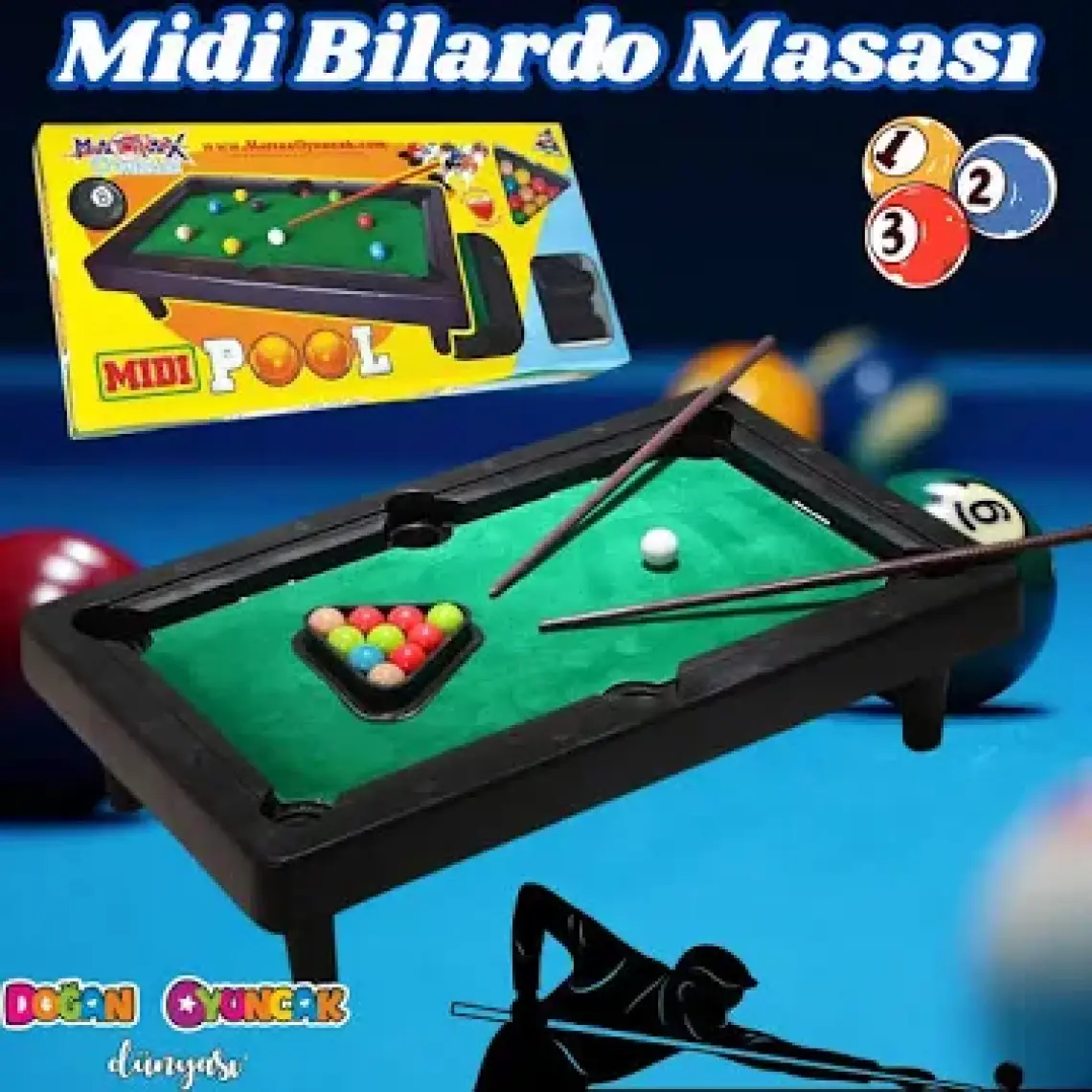 Matrax Oyuncak "MIDI POOL" Orta Boy Bilardo Oyunu