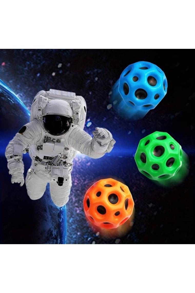 LRS Store 2 Adet Süper Yükseğe Zıplayan Delikli Bouncer Ball Space Ball Uzay Topu
