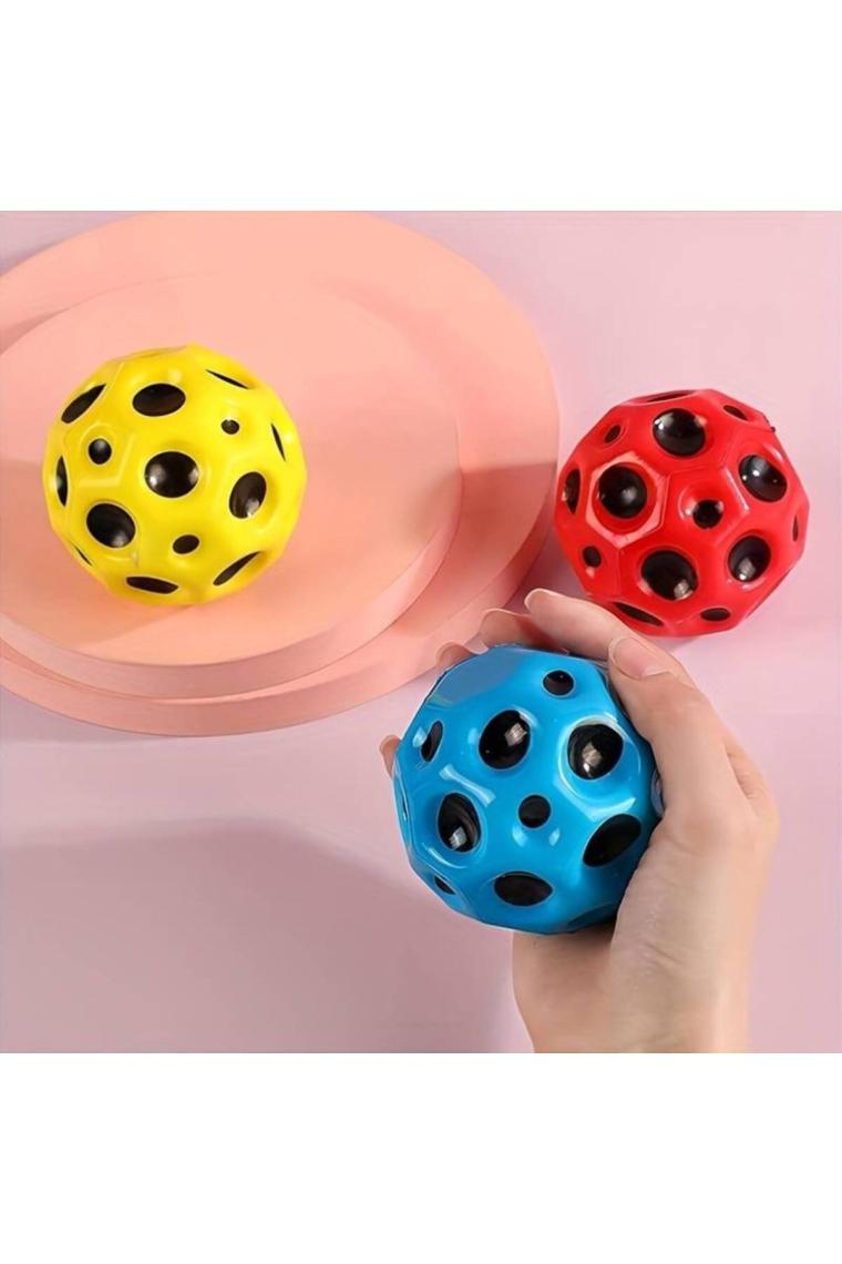 LRS Store 2 Adet Süper Yükseğe Zıplayan Delikli Bouncer Ball Space Ball Uzay Topu