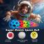 LRS Store 2 Adet Süper Yükseğe Zıplayan Delikli Bouncer Ball Space Ball Uzay Topu