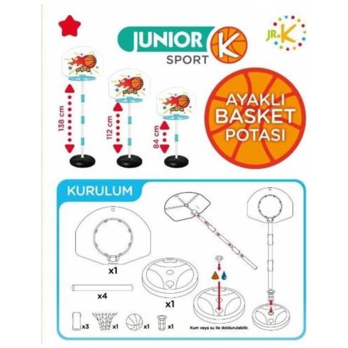 Junior K Ayaklı Ayarlanabilir 3 Farklı Boy Basket Potası Ve Top