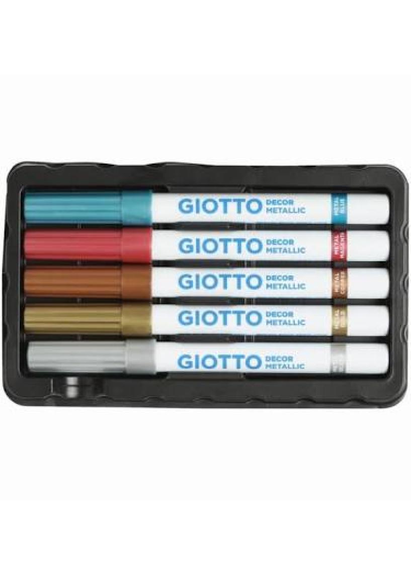 Giotto Decor Metalik Boya Askılı Paket 5'li  Spor Oyuncakları