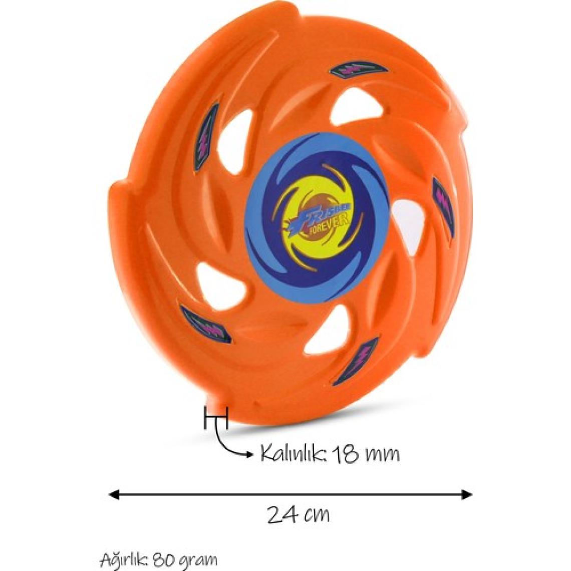 Telvesse Frizbi Fırlatma Diski Disk Atma Oyunu Çocuk Yetişkin Plaj Bahçe Oyuncak 24 cm Turuncu