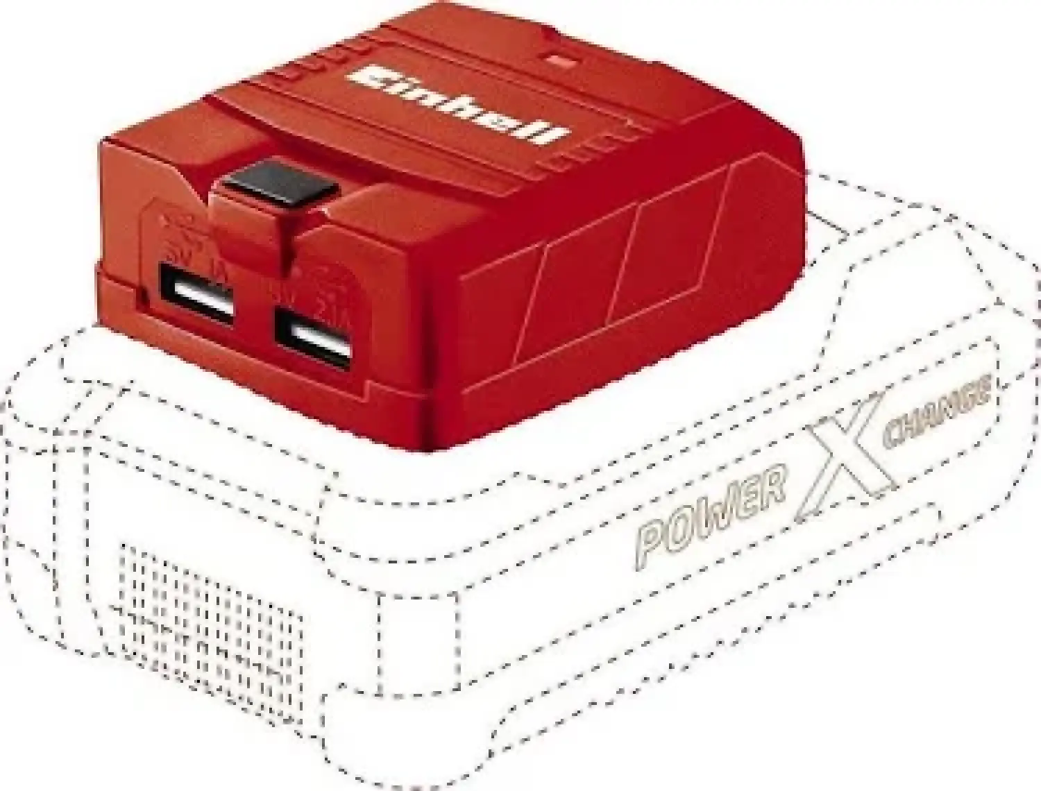 Einhell Akülü Mobil USB Şarj Cihazı TC-CP 18 Li USB-Solo Power X-Change (18 V PXC aküler için, akıllı telefon, tablet vb. şarj edebilme, 2 USB çıkışı, akü dahil değildir) - 4514120
