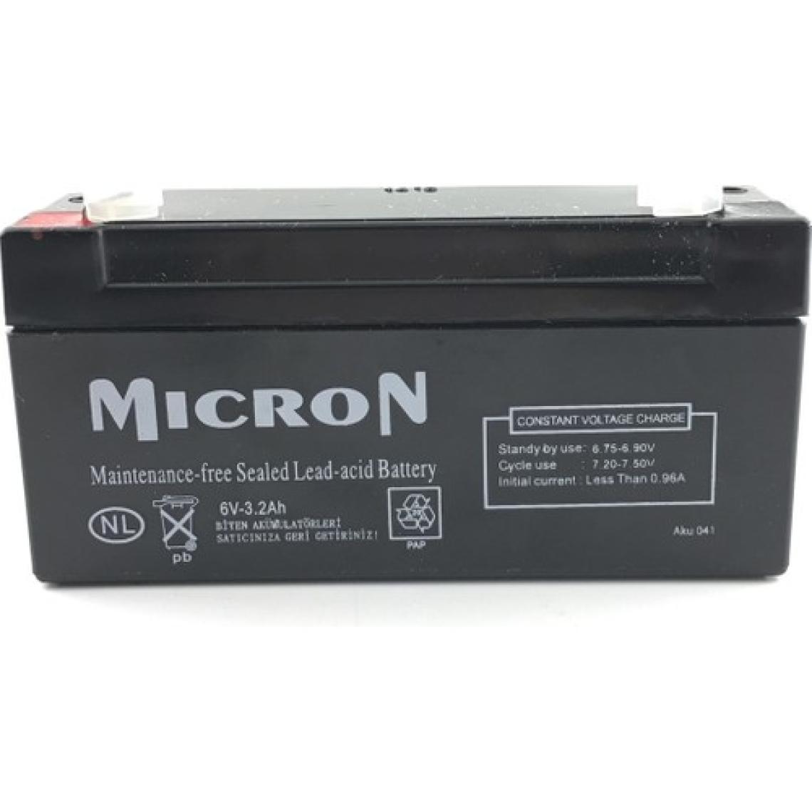 Micron 6V 3.2 Ah Mıcron Kuru Bakımsız Akü