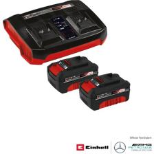 Orijinal Einhell Power X-Change Başlangıç Kiti Akü ve Şarj Cihazı (Li-Ion, 18 V, 2 x 4.0 Ah Akü ve Twincharger şarj cihazı, Tüm Power X-Change cihazları ile uyumlu) - 4512112