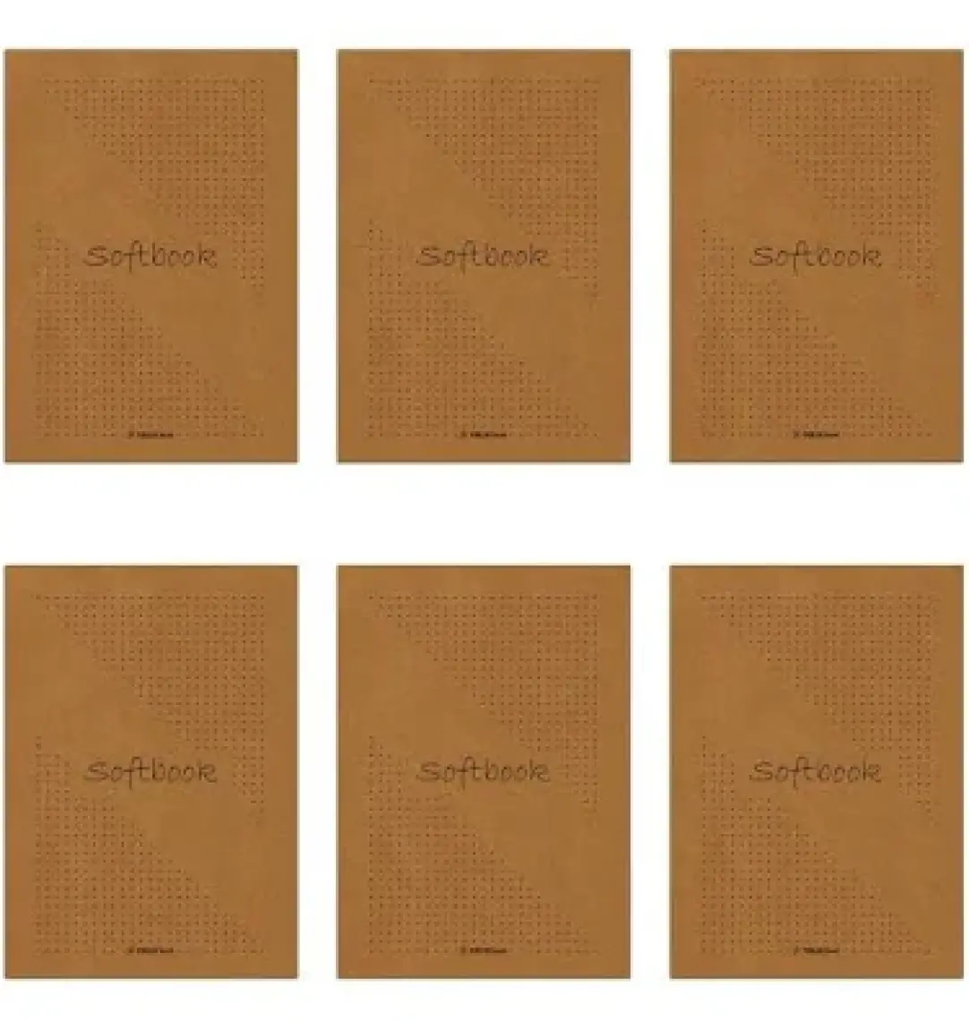 Softbook NOKTALI Defter 15,5x23 cm Kraft Kapak 50 Yaprak 6'lı PAKET